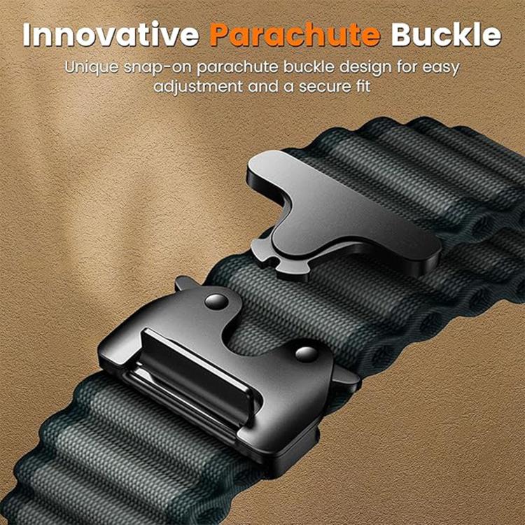 Cinturino per orologio in nylon a coste larghe con fibbia da paracadute, ideale per fuoristrada., For Samsung Galaxy Watch Ultra 47mm / Ultra 2025