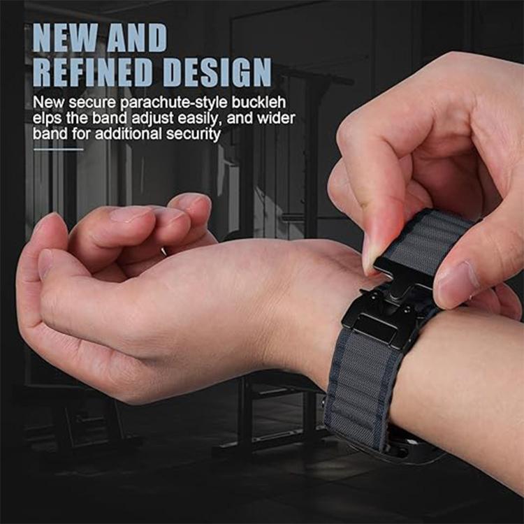 Cinturino per orologio in nylon a coste larghe con fibbia da paracadute, ideale per fuoristrada., For Samsung Galaxy Watch Ultra 47mm / Ultra 2025