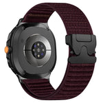 Cinturino per orologio in nylon intrecciato con fibbia a paracadute e motivo montano, con punta in metallo., For Samsung Galaxy Watch8 / Watch8 Classic