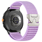 Cinturino per orologio in nylon intrecciato con fibbia a paracadute e motivo montano, con punta in metallo., For Samsung Galaxy Watch8 / Watch8 Classic