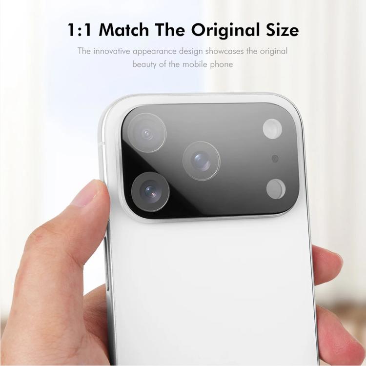 Pellicola in vetro temperato ENKAY Hat-Prince Black 9H per obiettivo fotocamera posteriore., For iPhone 17 Pro Max, For iPhone 17 Pro, For iPhone 17, For iPhone Air