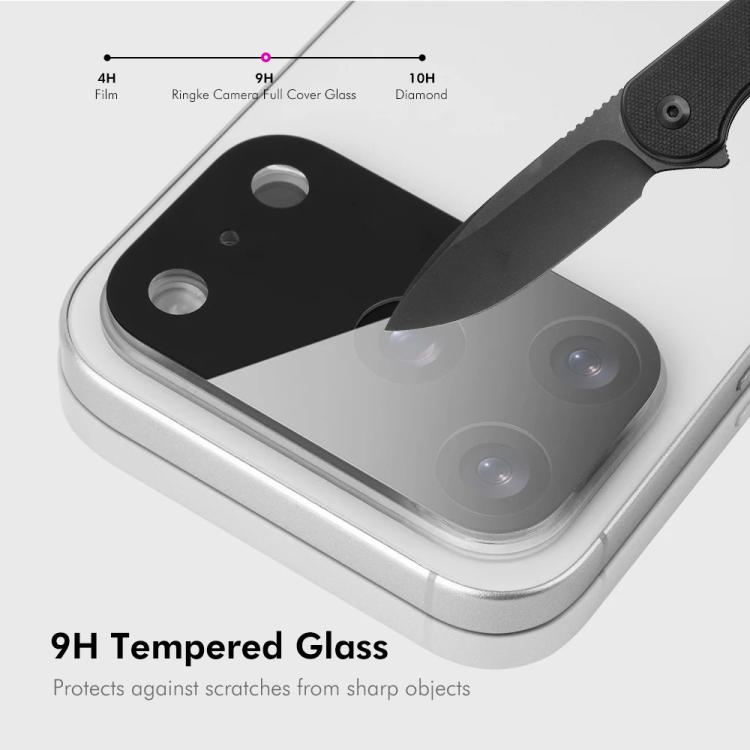 Pellicola in vetro temperato ENKAY Hat-Prince Black 9H per obiettivo fotocamera posteriore., For iPhone 17 Pro Max, For iPhone 17 Pro, For iPhone 17, For iPhone Air