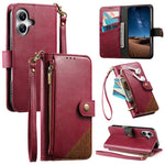 Portafoglio con cerniera e cinturino in ecopelle vegana, For iPhone 16 Pro Max, For iPhone 16 Pro, For iPhone 16 Plus, For iPhone 16