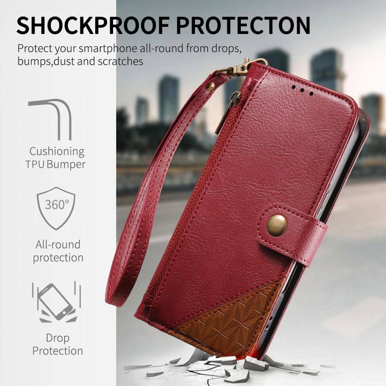 Portafoglio con cerniera e cinturino in ecopelle vegana, For iPhone 16 Pro Max, For iPhone 16 Pro, For iPhone 16 Plus, For iPhone 16