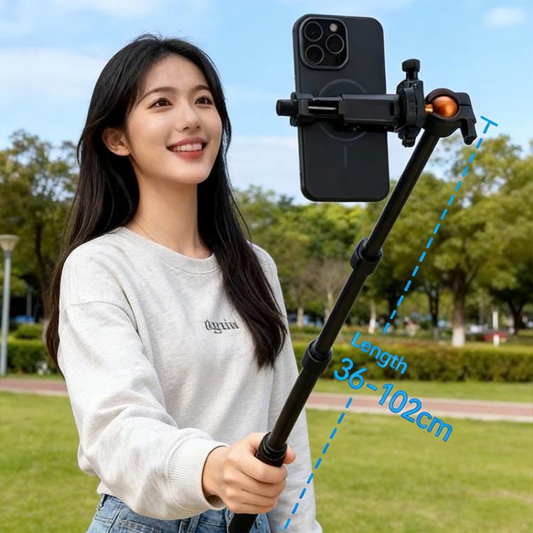 Supporto per telefono regolabile da 1,98 m YUNTENG VCT-8068 per streaming live, VCT-8068