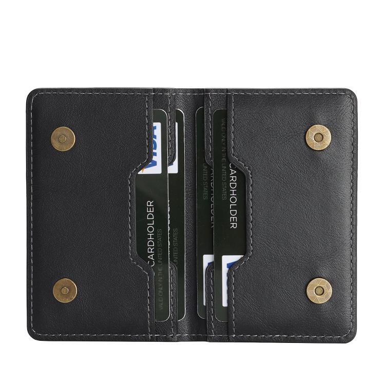 Borsa porta carte magnetica in pelle vegana a due ante