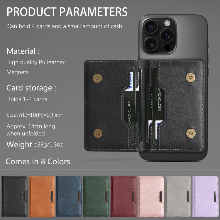 Borsa porta carte magnetica in pelle vegana a due ante