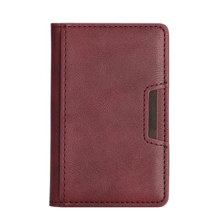 Borsa porta carte magnetica in pelle vegana a due ante