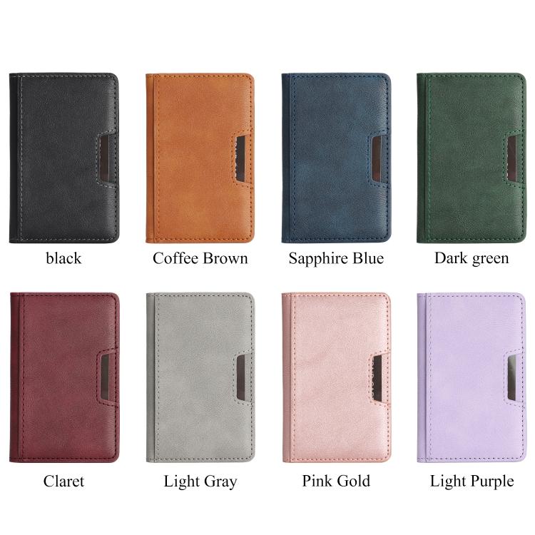 Borsa porta carte magnetica in pelle vegana a due ante
