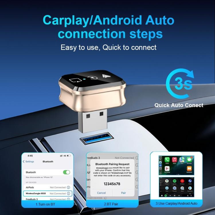 Adattatore M70 wireless per CarPlay e Android Auto