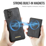 Custodia CaseMe Me80 con portafoglio rimovibile per Samsung Galaxy A13 e A04s