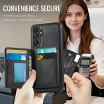 Custodia per telefono con portafoglio rimovibile per Samsung Galaxy A17, S25
