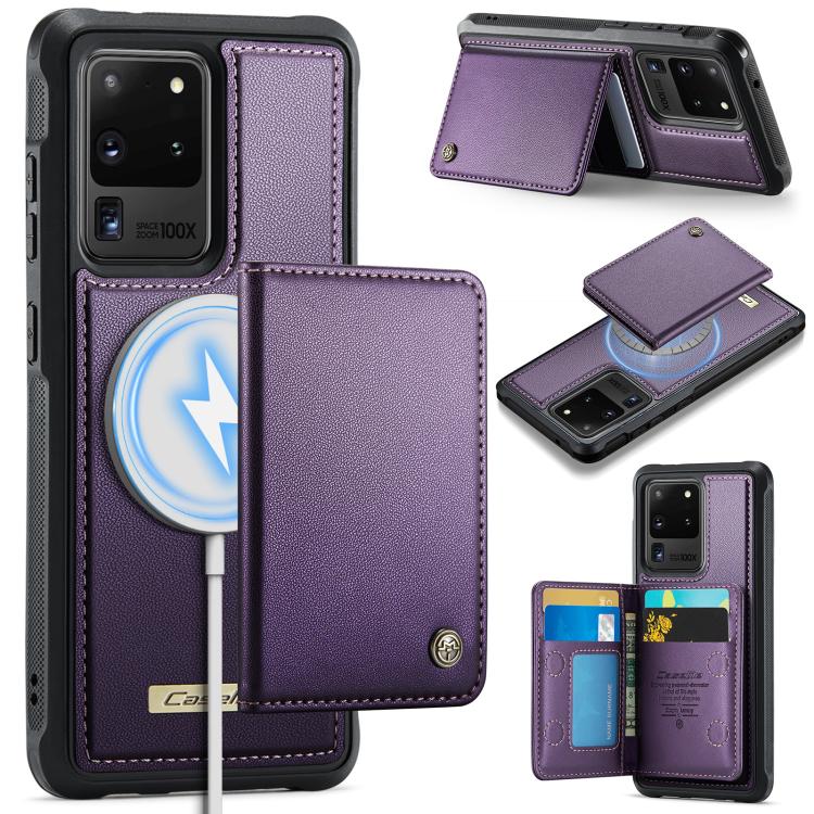Custodia portafoglio magnetica per Samsung Galaxy S21 Ultra, S20 Ultra, S20 e