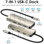 Docking station USB-C WAVLINK 7 in 1 con triple uscita 4K
