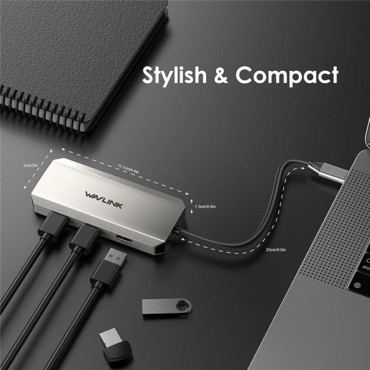 Docking station USB-C WAVLINK 7 in 1 con triple uscita 4K
