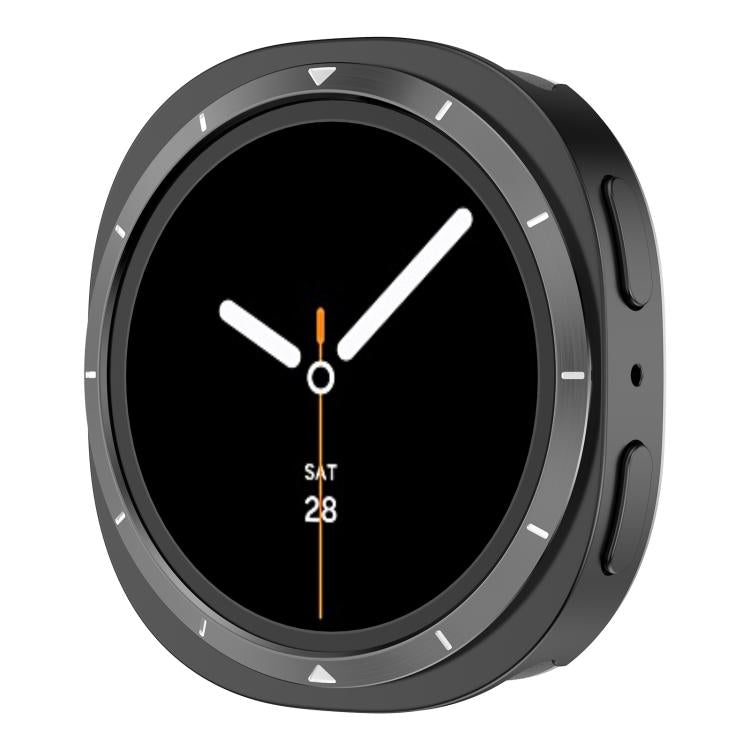 Custodia protettiva per orologio con cornice in metallo e retro in PC., For Samsung Galaxy Watch8 44mm, For Samsung Galaxy Watch8 40mm