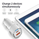 Caricabatterie auto A6 doppia porta USB e Type-C 30W