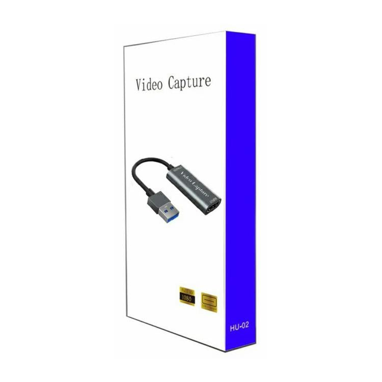 HU-02 Scheda di acquisizione video da HDMI a USB 3.0, adattatore per streaming live di giochi 1080P, cavo, HU-02