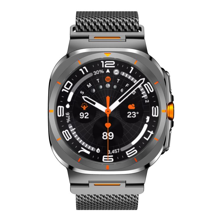 Cinturino magnetico a maglia milanese spessa e vivace per orologio, For Samsung Galaxy Watch Ultra 2025 / Ultra 47mm