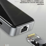 Hub USB-C 10 in 1 con uscita 4K HD e porta Ethernet RJ45