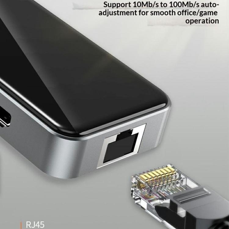 Hub USB-C 10 in 1 con uscita 4K HD e porta Ethernet RJ45