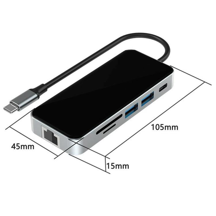 Hub USB-C 10 in 1 con uscita 4K HD e porta Ethernet RJ45