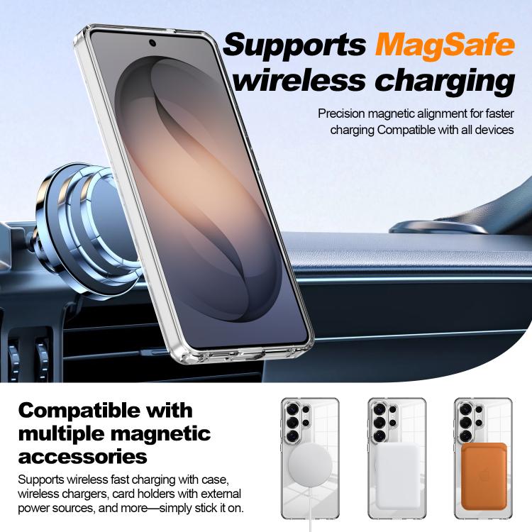 Custodia antiurto con cornice galvanizzata e MagSafe per Samsung Galaxy S25+