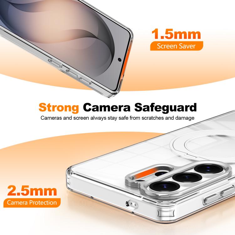 Custodia antiurto con cornice galvanizzata e MagSafe per Samsung Galaxy S25+