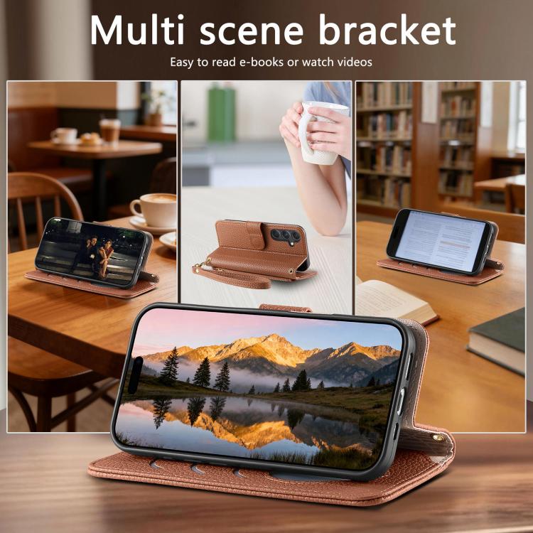 Portafoglio con cerniera a forma di cuore in pelle vegana per Samsung Galaxy A13