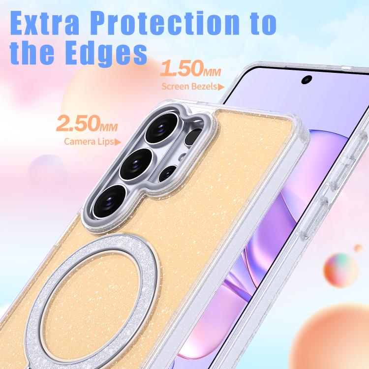 Custodia con supporto magnetico glitterato per Samsung Galaxy S26 Ultra 5G
