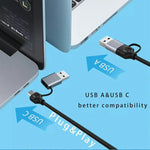 Hub USB-C e USB-A 4 in 1 con porte USB e Ethernet RJ45