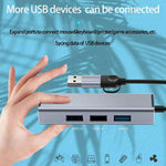 Hub USB-C e USB-A 4 in 1 con porte USB e Ethernet RJ45