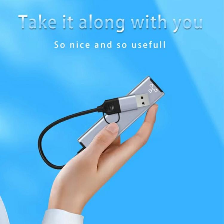 Hub USB-C e USB-A 4 in 1 con porte USB e Ethernet RJ45