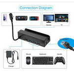 Hub 6 in 1 con Ethernet Gigabit e 4K HD per console