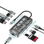 Hub USB-C 10 in 1 con Ethernet Gigabit e ricarica 100W