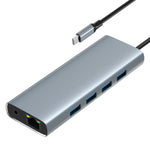 Hub USB-C 11 in 1 con VGA, HDMI, RJ45 e ricarica 60W