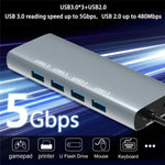 Hub USB-C 11 in 1 con VGA, HDMI, RJ45 e ricarica 60W