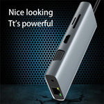Hub USB-C 11 in 1 con VGA, HDMI, RJ45 e ricarica 60W