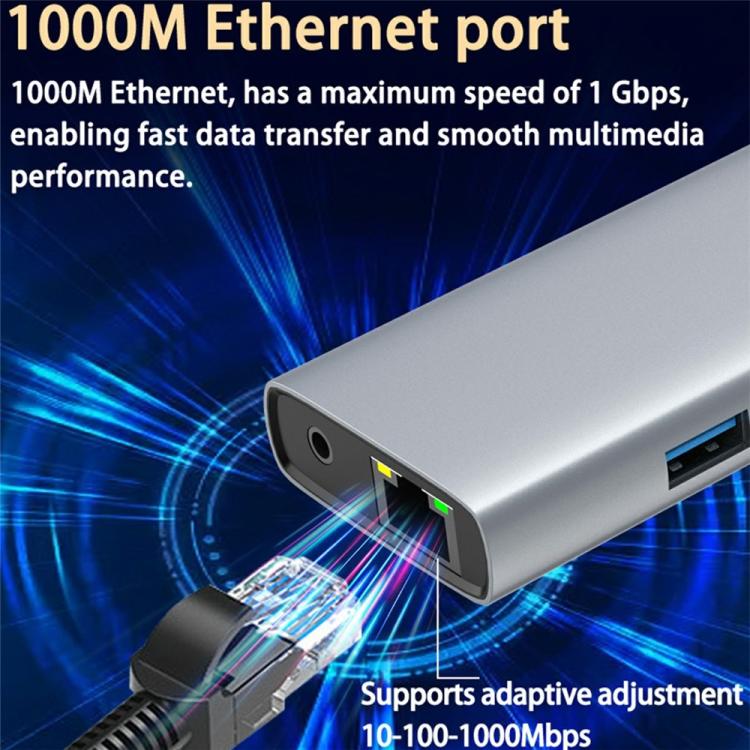 Hub USB-C 11 in 1 con VGA, HDMI, RJ45 e ricarica 60W