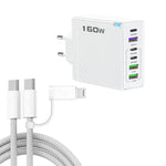 Caricabatterie rapido 160W con 3 porte Type-C e 3 porte USB
