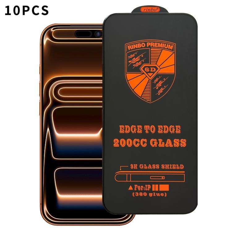10 pezzi 200cc 6D Pellicola in vetro temperato antistatico per serigrafia HD, For iPhone 18 Pro / 17 Pro, For iPhone 18 Pro Max / 17 Pro Max, For iPhone 17, For iPhone Air, For iPhone 16 Pro Max, For iPhone 16 Pro, For iPhone 16 Plus, For iPhone 16    ...