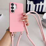 Custodia silicone antiurto con cordino per Samsung Galaxy S26+, S25 Edge e S26