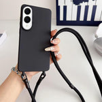 Custodia silicone antiurto con cordino per Samsung Galaxy S26+, S25 Edge e S26