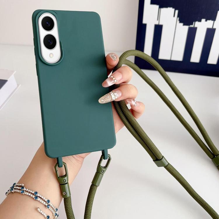 Custodia silicone antiurto con cordino per Samsung Galaxy S26+, S25 Edge e S26