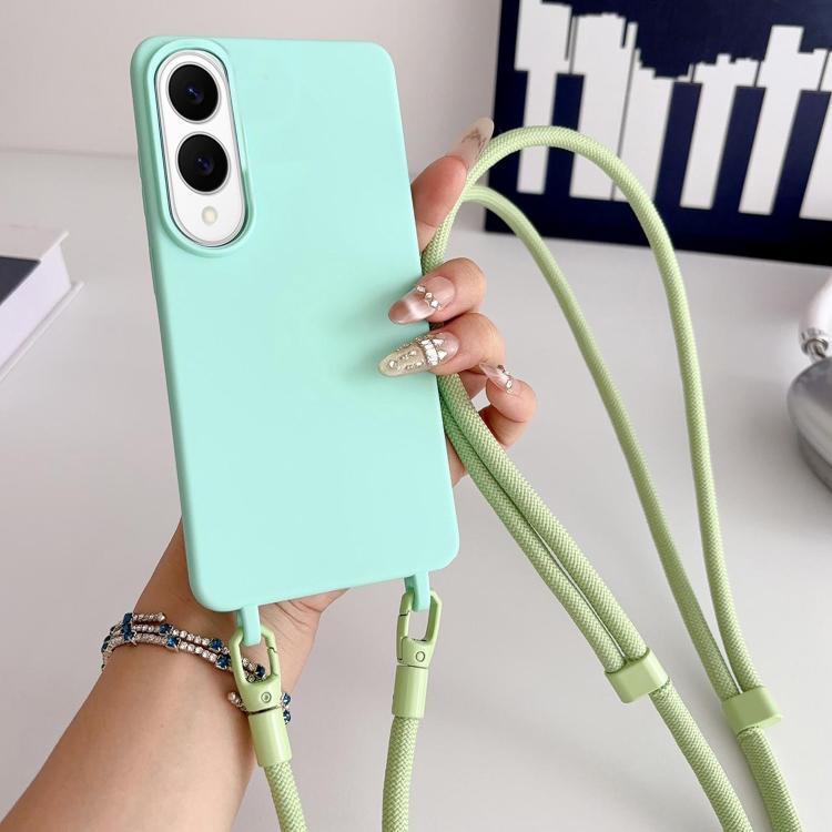Custodia silicone antiurto con cordino per Samsung Galaxy S26+, S25 Edge e S26