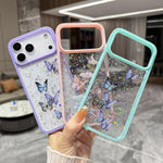 Custodia TPU glitter farfalla per iPhone 17 Pro Max