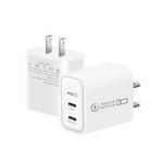 Caricabatterie doppio 25W con porta Type-C PD3.0