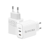 Caricabatterie doppio 25W con porta Type-C EU Plug