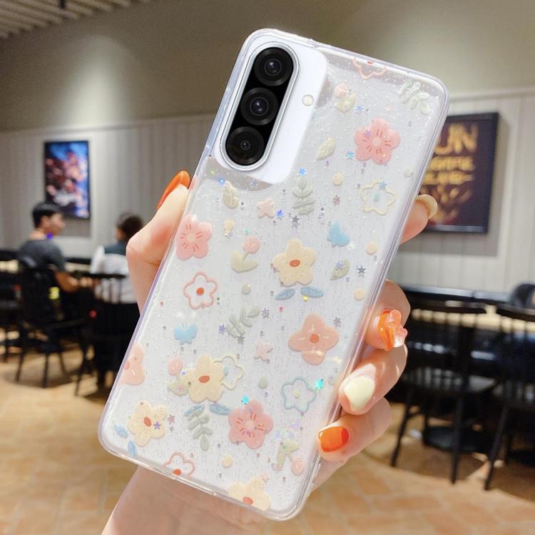 Custodia TPU con motivo floreale per Samsung Galaxy A36 / A56 5G