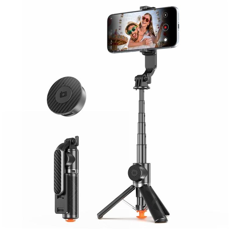 T01 Mini selfie stick per fotografia, treppiede estensibile da 69 cm, telecomando Bluetooth, supporto per telefono